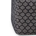 thumbnail image 4 of Simpli Home Pouf Carré à Motifs Simpson en Noir et Naturel, 4 of 6