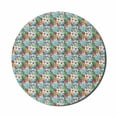 thumbnail image 1 of Floral Mouse Pad for Computers, Pattern of Watercolor Effect Tropic Flowers and Leaves Graphic, Round Non-Slip Thick Rubber Modern Gaming Mousepad, 8" Round, Multicolor, by Ambesonne, 1 of 2