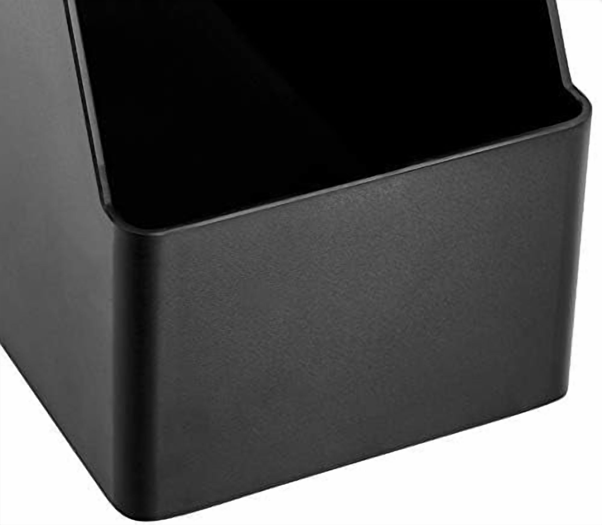 Plastic Desk Organizer - Vertical Magazine and File Holder, Black, 12-Pack