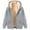 Gray, variant on Cilsoka Fleece Jacket Women Winter Warm Full Zip Up Coats Sherpa Lined Thick Warm Jackets Casual Long Sleeve Outerwear Hoodies With Pockets
