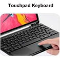 thumbnail image 4 of XZAMB TouchPad Keyboard Case Compatible with iPad Pro 12.9" 2017/2015, Magnetically Detachable Wireless Bluetooth Keyboard Cover with Pencil Holder Compatible with iPad Pro 12.9 1st / 2nd Gen, 4 of 8