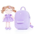thumbnail image 3 of Gloveleya Toddler Dolls Girl Gifts Baby Girl Dolls Kindergarten Soft Plush Curly Hair Girl Doll Pocket Light Skin Lilac 9 Inches, 3 of 4