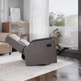 thumbnail image 3 of Emma + Oliver Manual Glider Rocker Recliner with 360 Degree Swivel Perfect for Living Room, Bedroom, or Nursery in Dark Gray, 3 of 16
