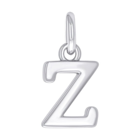 925 Sterling Silver Unisex Letter Name Personalized Monogram Initial Small Alphabet Z Charm Pendant Necklace 13x6.8mm Wi