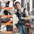 thumbnail image 2 of Tool Belt With Suspenders - Tool Belts for Men, 22 Pockets Tool Belt, Heavy Duty Tool Organizer for Framers Carpenter Electrician Construction Woodworker Orange, 2 of 7