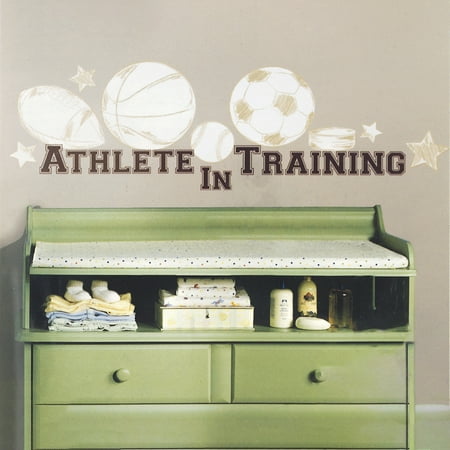 RoomMates Peel and Stick Athlete in Training Wall Decal Set