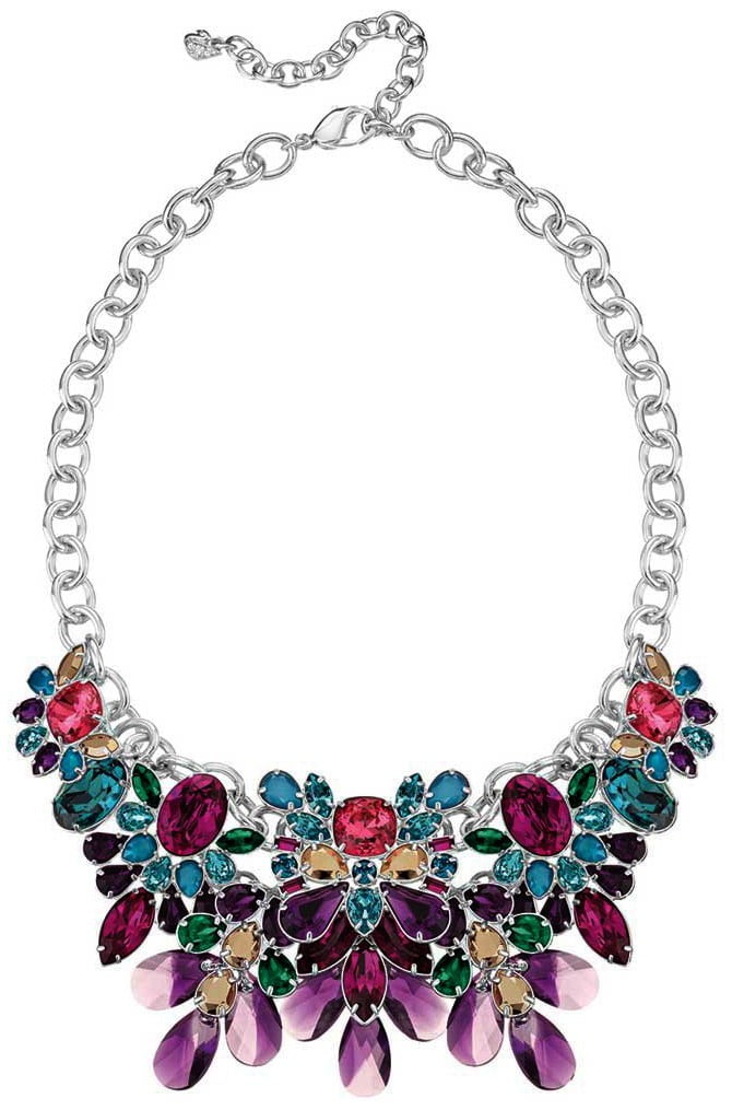 uitlaat wol onderwijzen Swarovski Cardinal Multicolor Crystals Rhodium Plated Necklace for Women  5113430 - Walmart.com