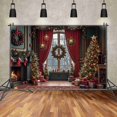 thumbnail image 2 of Christmas New Year Backdrop Photography Red Curtain Candle Photocall Background Childr Photo Studio Photobooth Props, 2 of 8
