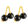 thumbnail image 1 of 2Pcs African Rhythmic Ball Adjustable Black Comfortable African Shaker Rattle Ball for Entertaining, 1 of 8