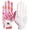 Blue&Pink, variant on Womens Golf Glove with Ball Marker Rain Left Right Hand Leather Printed 1 Pack, Ladies Golf Gloves All Weather Grip Breathable Soft Size Small Medium Large XL