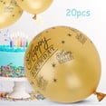 thumbnail image 2 of Globo De Cumpleaños Fiesta Globo Inflado Globo 20 Piezas Globo De Látex Con Patrón De Palabras En Inglés Para Fiesta De Cumpleaños Aniversario Decorategolden ANGGREK dorado, 2 of 8