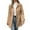 Khaki, variant on Womens Elegant Single Breasted Trench Coat Mid-Thigh Winter Jacket Work Office Pocketed Outwear for Fall and Spring