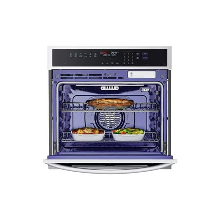 LG - 30" Smart Built-In Single Electric Convection Wall Oven with Steam Sous Vide - Stainless Steel