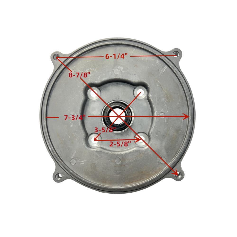 Pump W/NPT-Thread 3-Bolt-Inlet and Outlet For Straight Keyed Shaft 2" IN. Ports. For Champion 66520 2-Inch for DuroMax XP652WP 208cc 158-Gpm 2-Inch for Ironton 2" in. 97938 Semi-Trash Water Pump