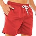 thumbnail image 7 of Men's Mesh Lining Swim Trunks Quick Dry Drawstring Bathing Suit Hawaiian Surfing Beach Shorts with Pockets, 7 of 7