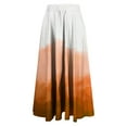 thumbnail image 4 of Maoxin Skirts for Women Women's Casual Flowers Printed line Elastic Waist Skirt ,Orange,XL, 4 of 5