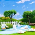 thumbnail image 7 of Misright 6PCS Geese Figurines Resin Desktop Creative Mini Landscape Decoration, 7 of 7