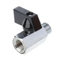thumbnail image 1 of Mini válvula de bola de latón, manguera de compresor de aire de hilo macho a hembra Bsp de 1/4", 1 of 5