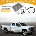 thumbnail image 2 of 1 Set 8 Row Universal Transmission Oil Cooler Trailers Truck RV Trans Oil Cooler with Hose Silver Tone, 2 of 6