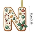 thumbnail image 2 of Lilixerw 26 Letters Christmas Ornaments,with Xmas Ball Candy Pattern,2D Acrylic Hanging Pendant Decor for Tree,DIY Personalized Name Decoration,Festive Home Wall Fireplace Decor,3.1 inch,N, 2 of 5