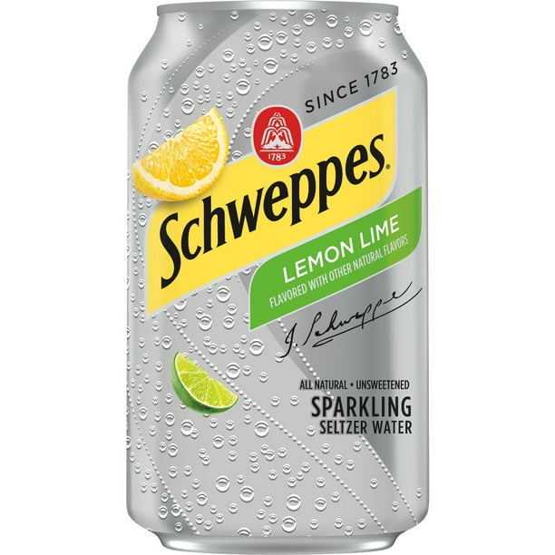 Schweppes Lemon Sparkling Seltzer Water, 12 Oz, Count - Walmart.com