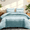 Haze Blue, variant on Whale Flotilla 3-Piece Reversible Silky Satin King Size Comforter Bedding Set, Lightweight Luxury Comforters with 2 Pillowcases All-Season, Haze Blue