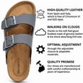 thumbnail image 3 of Minglewis Men Women Cork Footbed Slide Sandals, Arch support Comfort Double Buckle Strap Casual Sandals for Daily Walking Beach Pool Shopping Travel, 3 of 10
