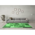 thumbnail image 3 of Ahgly Company Indoor Rectangle Patchwork Emerald Green Transitional Area Rugs, 8' x 12', 3 of 4
