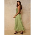 thumbnail image 2 of Green Strapless Elegant Long Dress With Textured Pleated Skirt For Evening Or Wedding Guest, 2 of 6