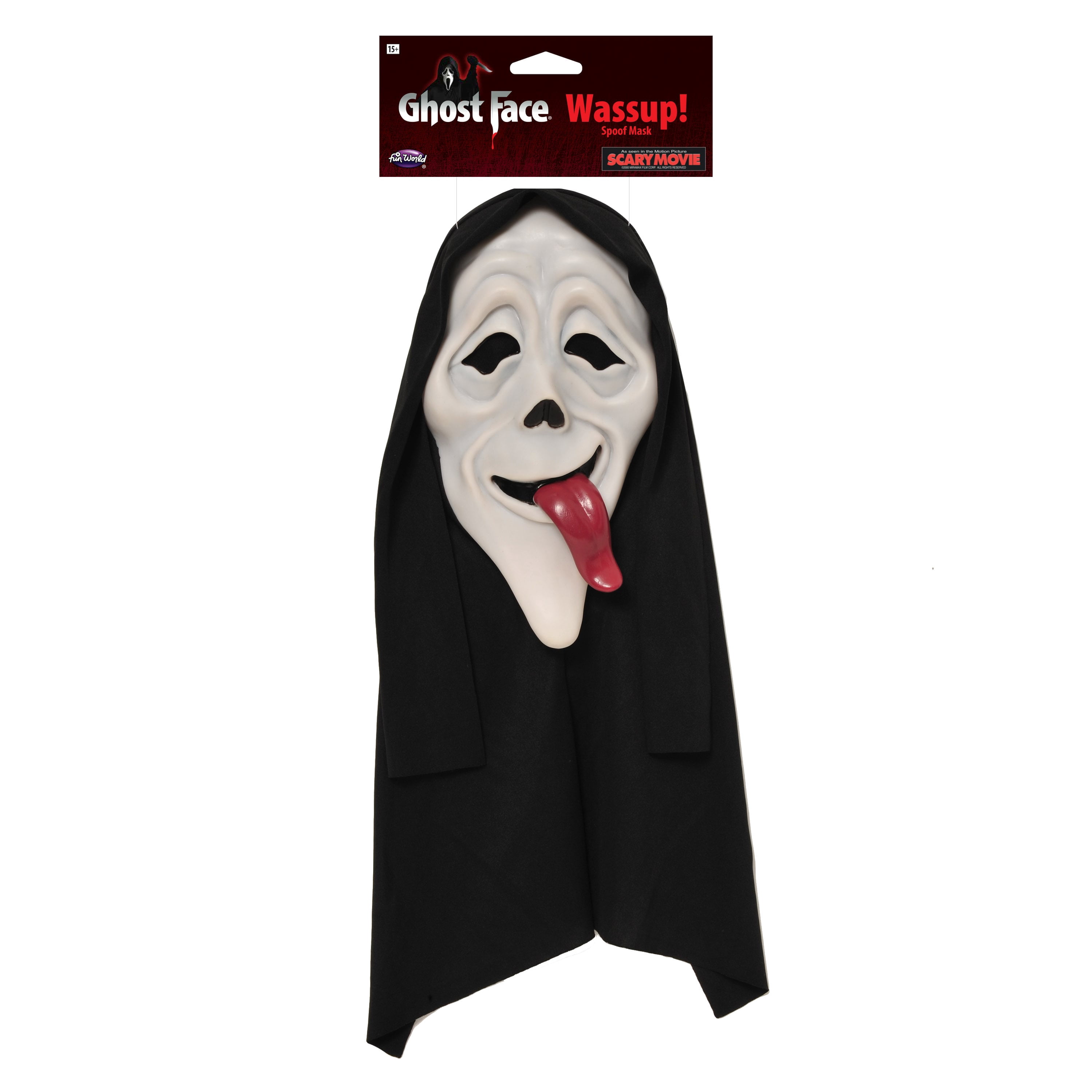 Wassup! Ghost Face Mask, Halloween Costume Accessory for Adults, by Fun World