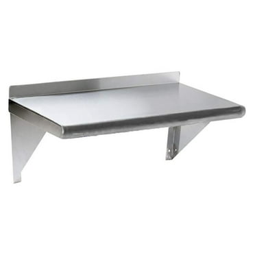 Stainless Steel Wall Mount Shelf 12 x 30 - NSF - Heavy Duty