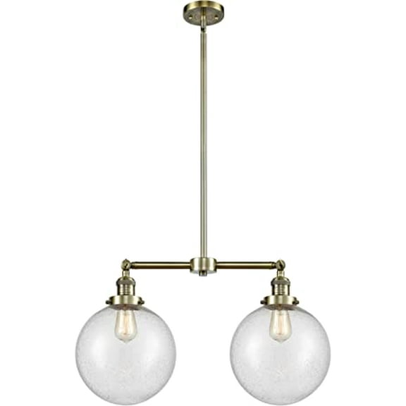 Innovations 209-AB-G204-10-LED X-Large Beacon 2 Light Chandelier part of the Franklin Restoration Collection, Antique Brass