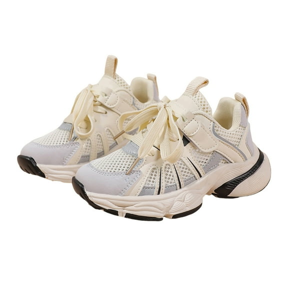 HUANBAI Kids Sneakers Girls Lace Shoes Fashion Mesh Lace Boots Non Breathable Boots 4-4.5 Years