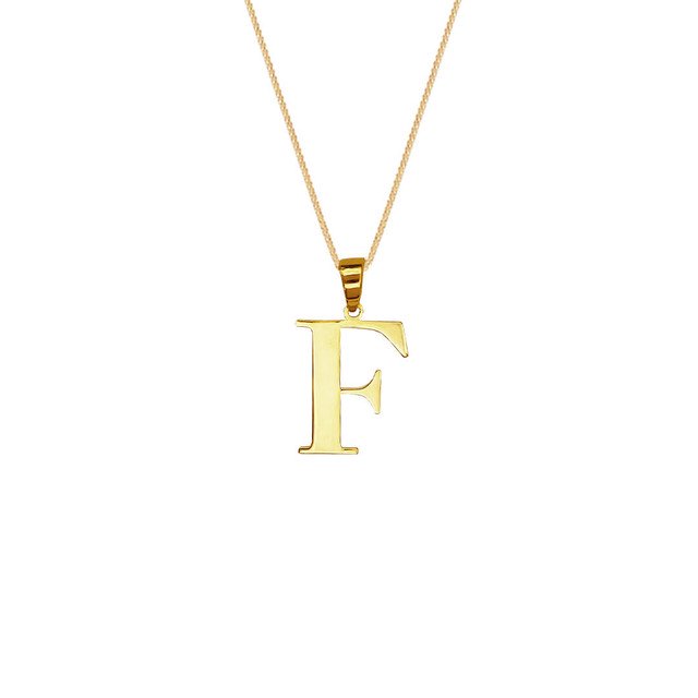Collar Inicial F DORADO Armario Joyería Collar para Mujer con inicial