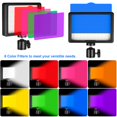 thumbnail image 4 of Paquete de 3 luces LED para fotografía y vídeo, regulables, 5600 K, con trípodes, 4 of 7