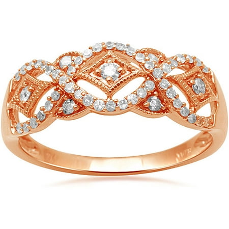 1/3 Carat T.W. Diamond 10kt Pink Gold Fashion Ring
