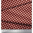 thumbnail image 3 of Soimoi Red Georgette Viscose Fabric Pink Heart Decor Fabric Printed Yard 42 Inch Wide, 3 of 5