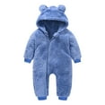thumbnail image 3 of Zecgelong Coat Jumpsuit Baby Bear Girls Infant Boys Warm Snowsuit Hooded Thick Girls Coat&jacket, 3 of 6