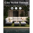 thumbnail image 6 of LayinSun 5-Piece Wicker Rattan Patio Furniture Set, Deep Seating Outdoor Modular Sectional Sofa Conversation Set with Thick Cushions for Lawn, Garden, 6 of 9