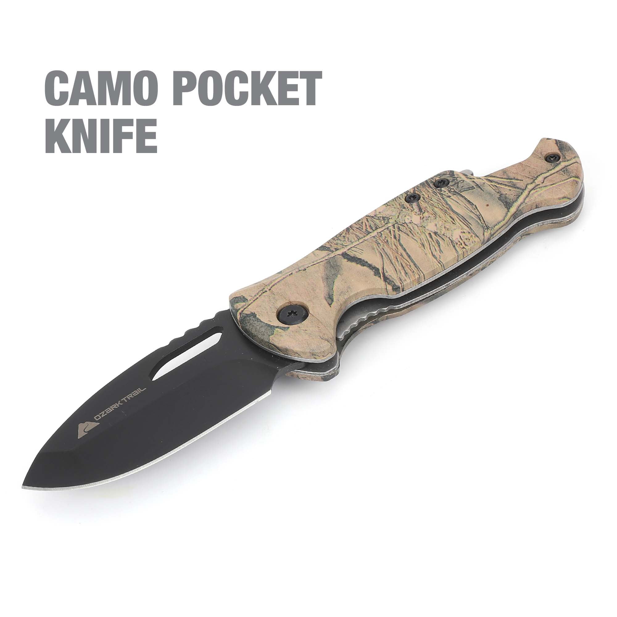 Destruir cuestionario pobreza Ozark Trail Mossy Oak Camouflage Folding Knife, with Clip - Walmart.com