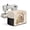 Autumn Tree Cat, variant on Nxidvxne Sewing Machine Dust Cover Quilted Polyester Universal Fit 17.3x8.8x12.2in with Large-capacity Front Pockets Rose Old Sew Machine Print