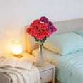 thumbnail image 5 of 1PC Artificial Carnation Bouquet, Faux Silk Flowers with Realistic Look, for Living Room Decoration, Dining Table Centerpiece, Mother's Day Gift, Home Decor - Fuchsia Color, 5 of 8