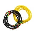 thumbnail image 1 of Cadenas de cintura jinwen Cadena bohemia en capas para el vientre Rave Holiday Negro+Amarillo, 1 of 8