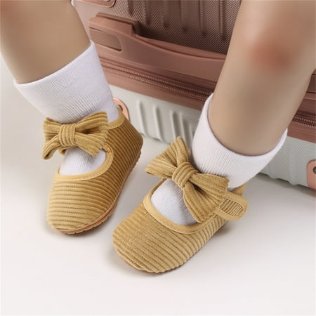 

Hunpta Toddler Shoes Kids Infant Girls Soild Color Bowknot Princress Shoes Soft Sole Non Slip First Walkers Prewalker Shoes