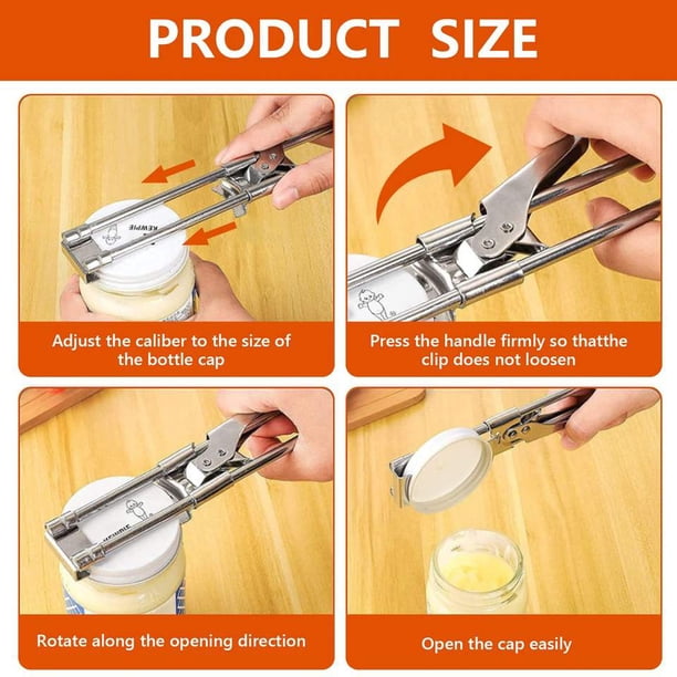 3 Abridores De Tarros Manuales - Para Personas Mayores, Niños O Manos Débiles, Material ABS, 14 Cm, Azul/Naranja/Verde