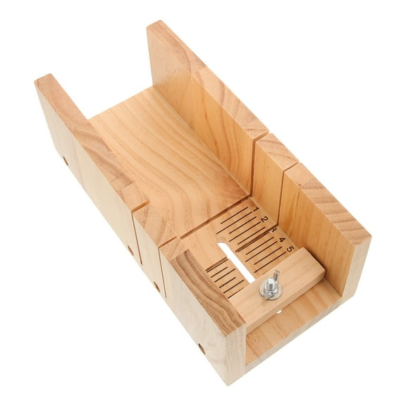 OUNONA Wooden Soap Cutter Mold with Double Slots for Precise Cutting and Handmade Soap Making at Home