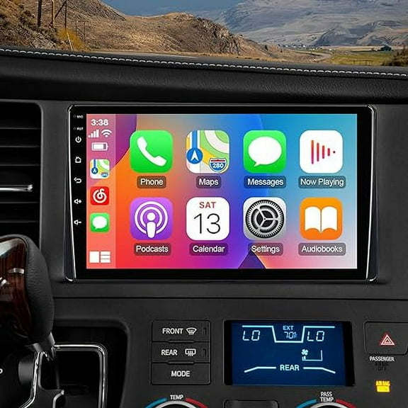 2 32G 9-inch Android 12 Double Din Car Stereo for Toyota Sienna 2015-2018 IPS Touchscreen Car Radio