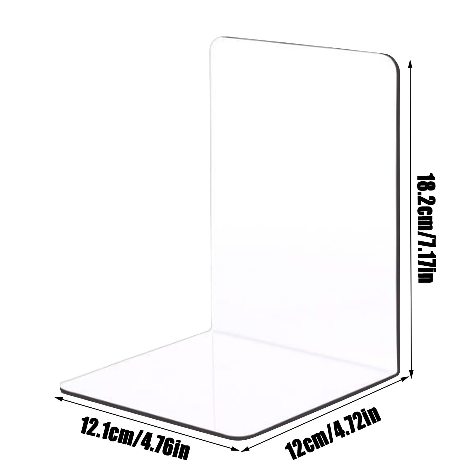 Serre-livres en acrylique transparent avec autocollants antidérapants, serre -livres pour chambre à coucher, bibliothèque, bureau, école et organisateur de bureau, décoration cadeau (6
