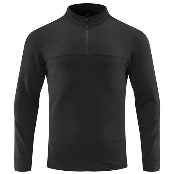 Raeneomay Long Sleeve Shirts for Men Sport Lightweight Breathable Solid Color Round Collar Long Sleeve Tops