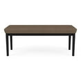 thumbnail image 4 of Lenox Steel Reception Waiting Room Healthcare 2-Seat Bench / Black Steel / Brown, 4 of 5